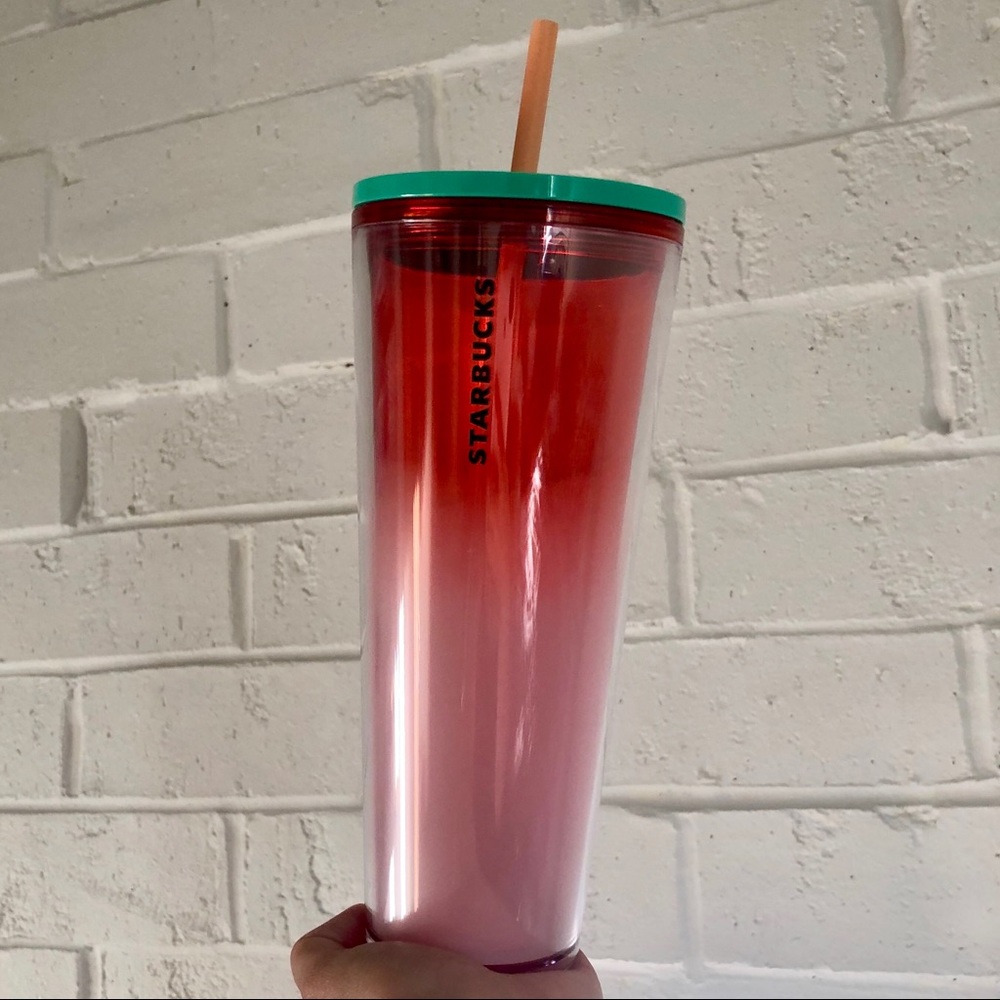 Starbucks Red to White Strawberry Tumbler